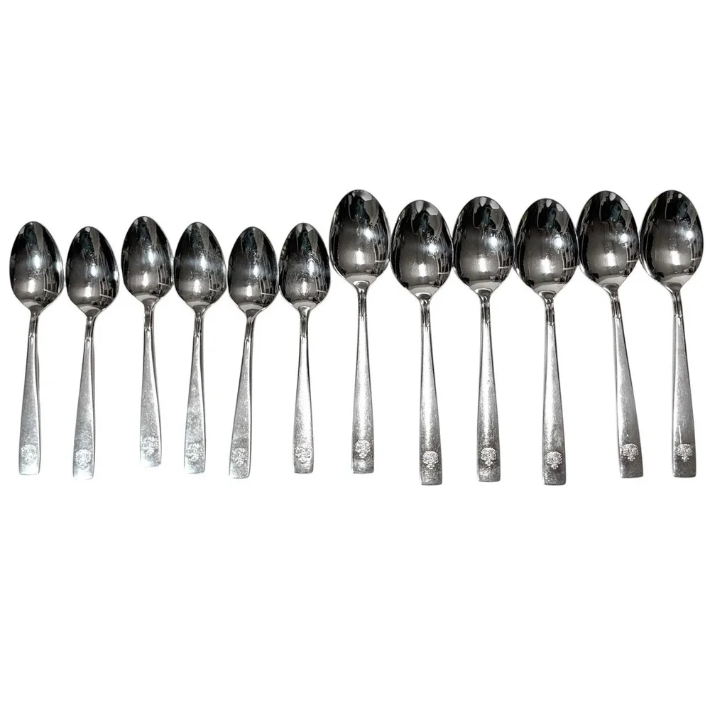 Vintage Oneidacraft Deluxe Stainless Flatware Set RX Pharmacy Medical Logo 41 Pc